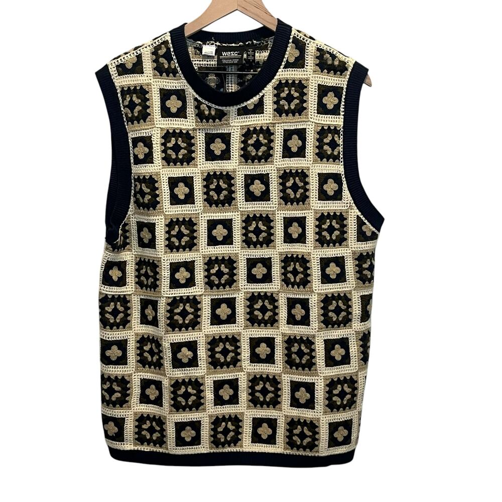 NEW Wesc Crochet Sweater Vest
